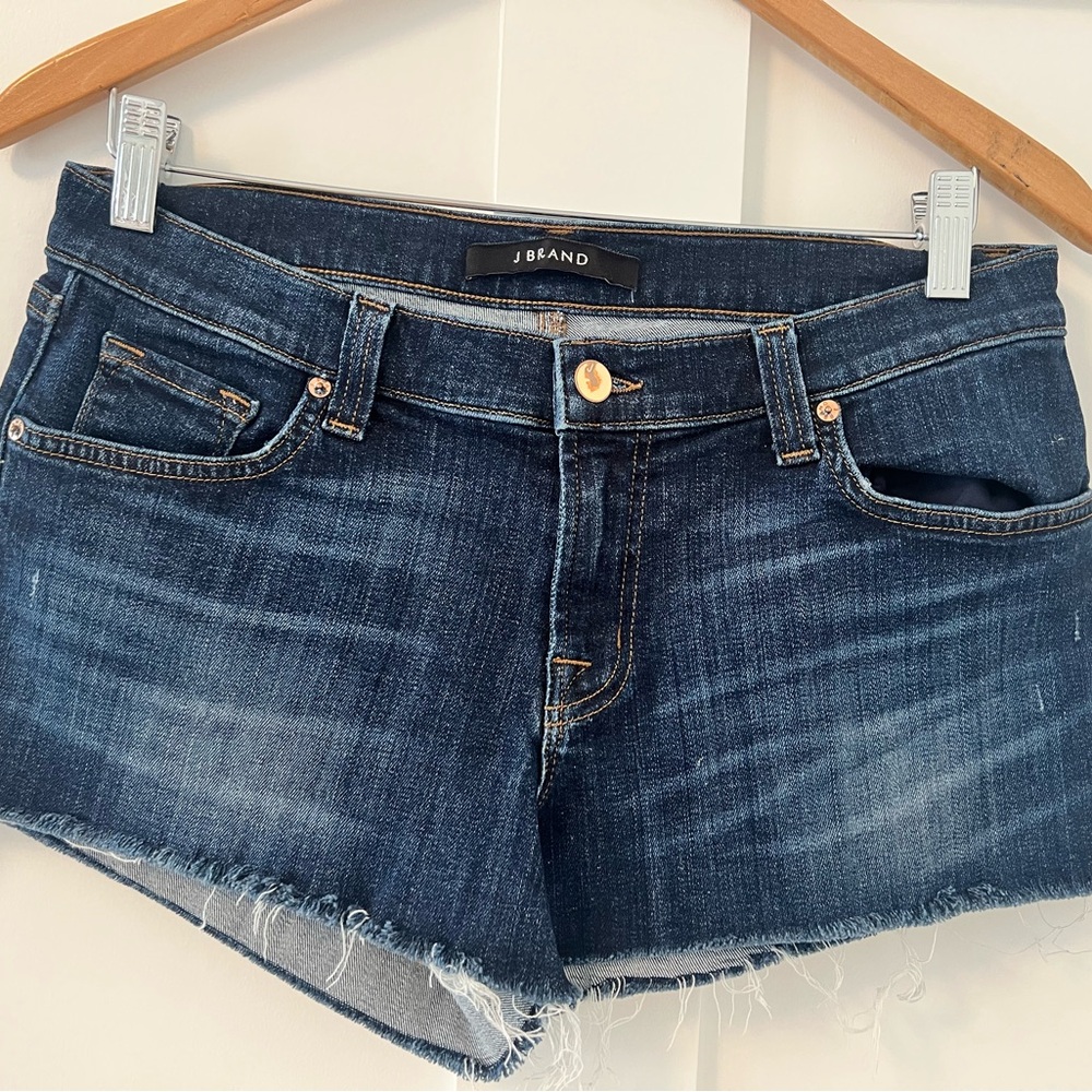 J Brand Cutoff Denim Shorts in Deep Blue
